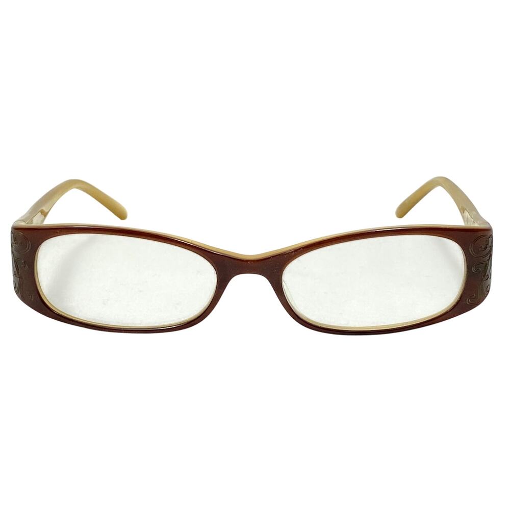 Rampage Eyeglasses Brown Beige Frame Full Rim R101 51 16-135 FRAMES ONLY Used